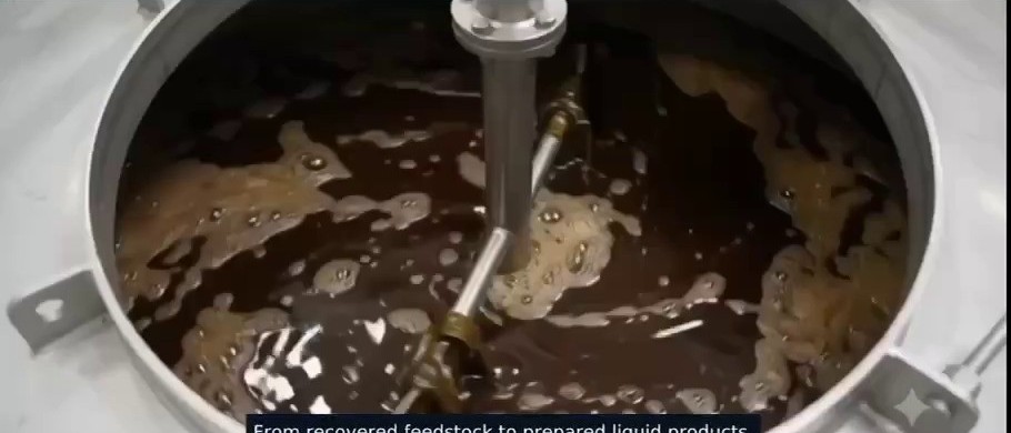 Enzymatic hydrolysis tank processing recovered organic feedstock into liquid products — concept visualisation